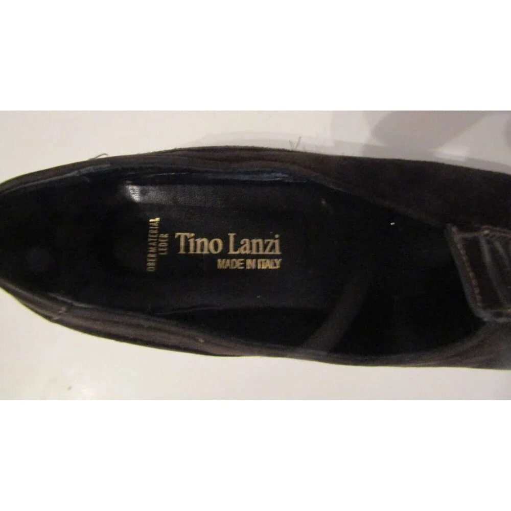 Tino Lanzi Loafers Brown Suede Patent Leather Italian Made Womens Size 10